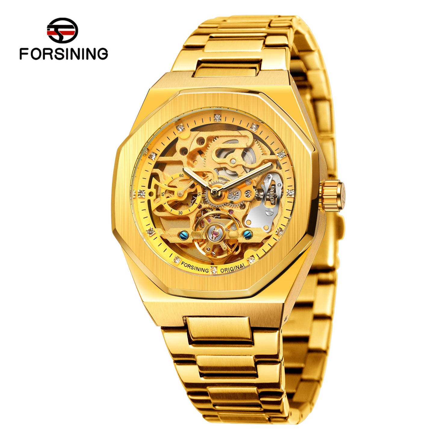 Men's fashion leisure hollowed out machinery, flywheel automatic mechanical watch