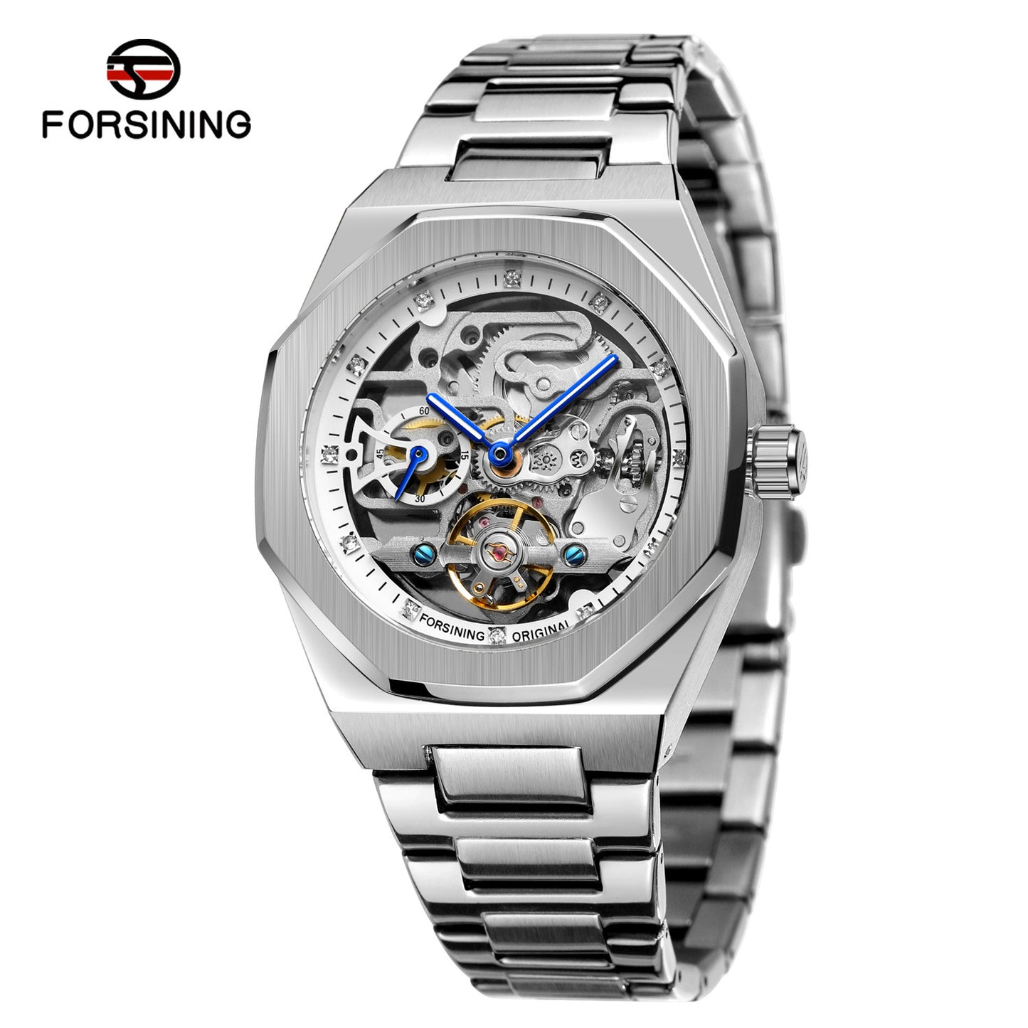 Men's fashion leisure hollowed out machinery, flywheel automatic mechanical watch