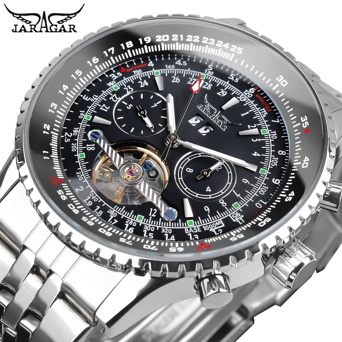 Men's automatic mechanical watch fashion luminous hand date display sports watch