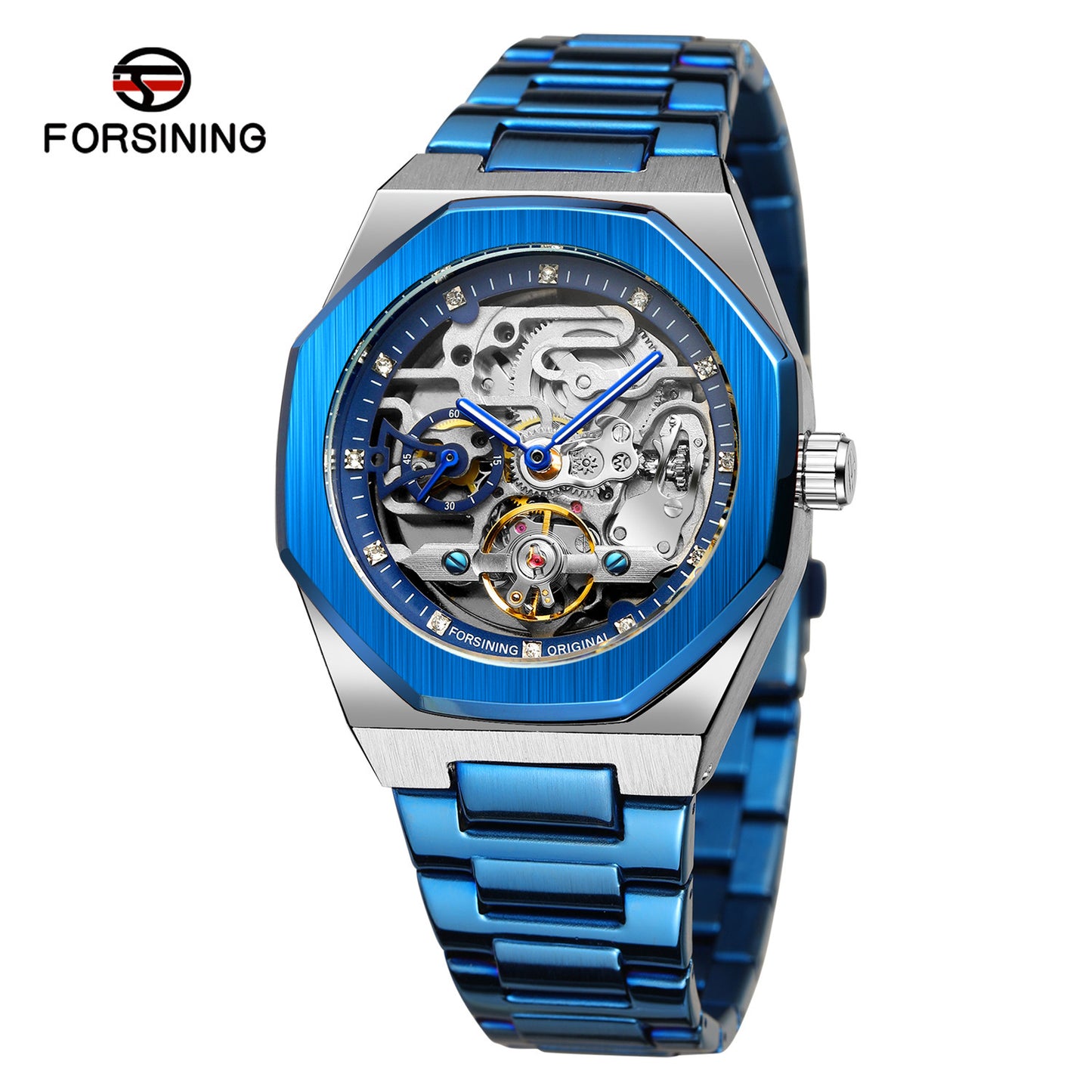 Men's fashion leisure hollowed out machinery, flywheel automatic mechanical watch